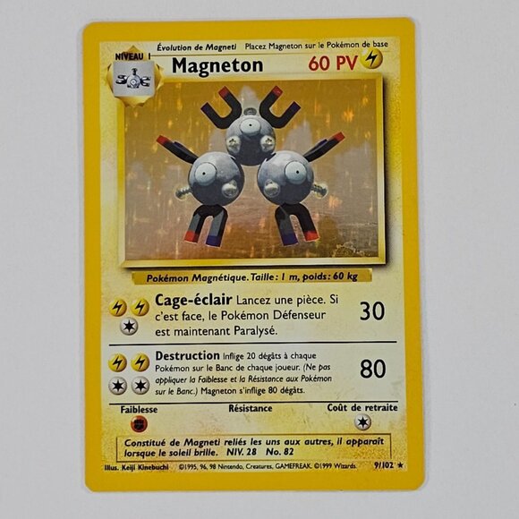 Magneton Base Set 9/102 French Holo Rare Pokemon Card - Picture 2 of 8